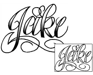 Picture of Jake Script Lettering Tattoo