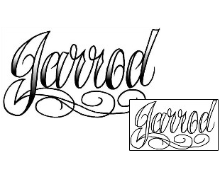 Picture of Jarrod Script Lettering Tattoo