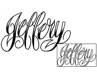 Picture of Jeffery Script Lettering Tattoo