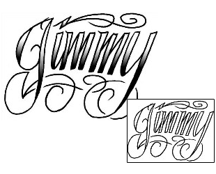 Lettering Tattoo Jimmy Script Lettering Tattoo