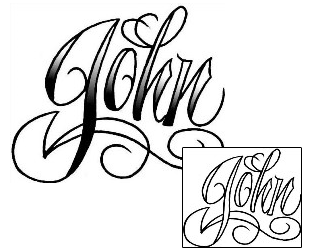 Picture of John Script Lettering Tattoo