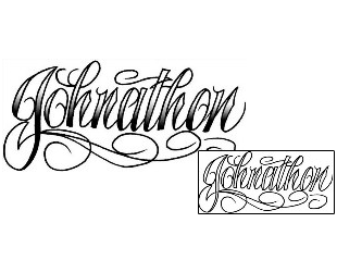 Lettering Tattoo Johnathon Script Lettering Tattoo