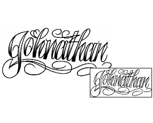 Picture of Johnathan Script Lettering Tattoo