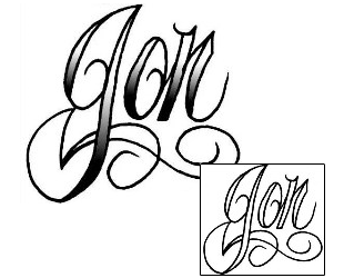 Lettering Tattoo Jon Script Lettering Tattoo