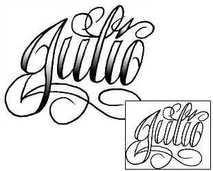 Lettering Tattoo Julio Script Lettering Tattoo