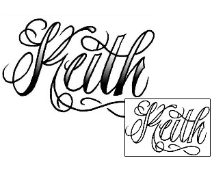 Picture of Keith Script Lettering Tattoo