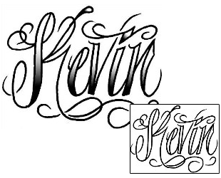 Lettering Tattoo Kevin Script Lettering Tattoo