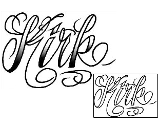 Lettering Tattoo Kirk Script Lettering Tattoo