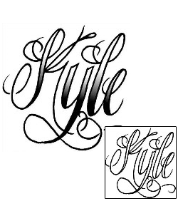 Picture of Kyle Script Lettering Tattoo
