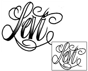 Picture of Levi Script Lettering Tattoo