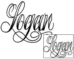 Lettering Tattoo Logan Script Lettering Tattoo