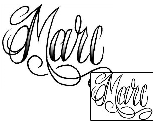 Lettering Tattoo Marc Script Lettering Tattoo