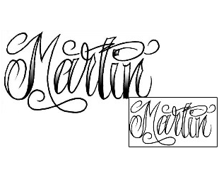 Picture of Martin Script Lettering Tattoo