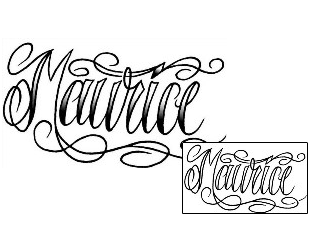 Picture of Maurice Script Lettering Tattoo