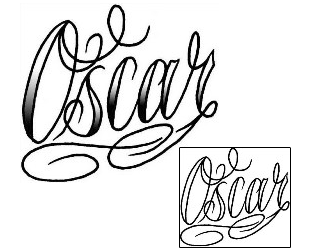 Lettering Tattoo Oscar Script Lettering Tattoo