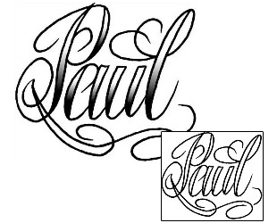 Lettering Tattoo Paul Script Lettering Tattoo