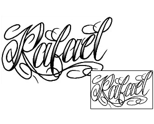 Picture of Rafael Script Lettering Tattoo