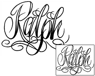 Picture of Ralph Script Lettering Tattoo