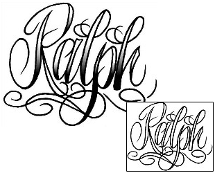 Lettering Tattoo Ralph Script Lettering Tattoo