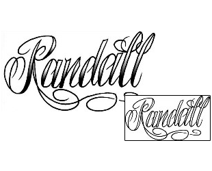 Lettering Tattoo Randall Script Lettering Tattoo