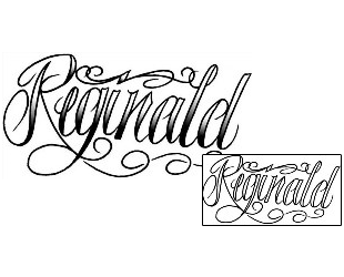 Picture of Reginald Script Lettering Tattoo