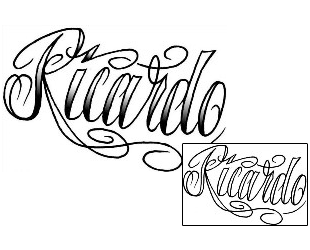 Picture of Ricardo Script Lettering Tattoo