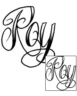 Picture of Roy Script Lettering Tattoo