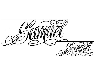 Picture of Samuel Script Lettering Tattoo