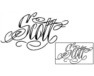 Lettering Tattoo Scott Script Lettering Tattoo