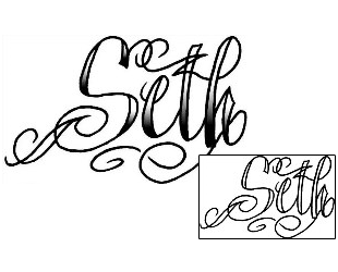 Lettering Tattoo Seth Script Lettering Tattoo