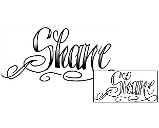 Picture of Shane Script Lettering Tattoo