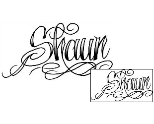 Lettering Tattoo Shaun Script Lettering Tattoo