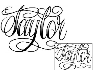 Picture of Taylor Lettering Tattoo