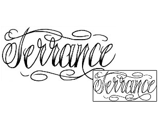 Lettering Tattoo Terrance Script Lettering Tattoo