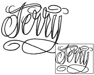 Lettering Tattoo Terry Script Lettering Tattoo