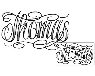 Tattoo Styles Tattoo Thomas Script Lettering Tattoo