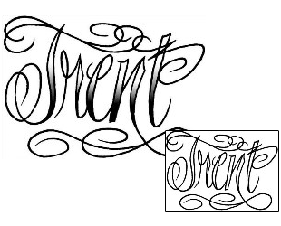 Lettering Tattoo Trent Script Lettering Tattoo