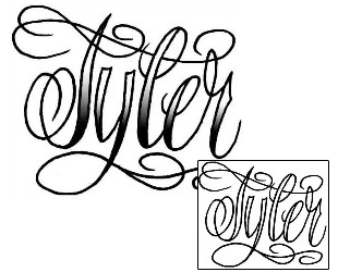 Lettering Tattoo Tyler Script Lettering Tattoo