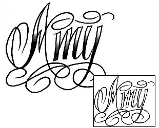 Lettering Tattoo Amy Script Lettering Tattoo