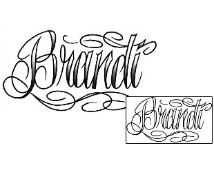 Lettering Tattoo Brandi Script Lettering Tattoo