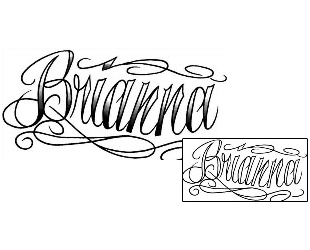 Lettering Tattoo Brianna Script Lettering Tattoo