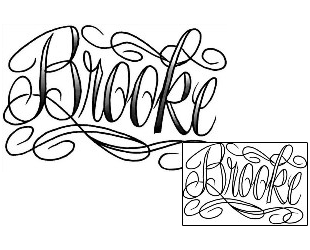 Picture of Brooke Script Lettering Tattoo