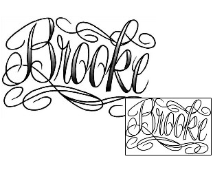 Lettering Tattoo Brooke Script Lettering Tattoo