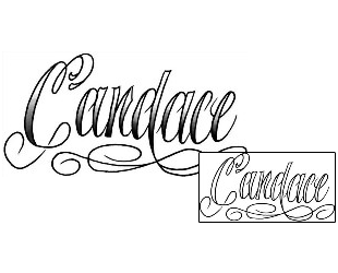 Picture of Candace Script Lettering Tattoo