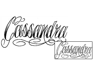 Picture of Cassandra Script Lettering Tattoo