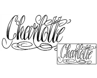 Lettering Tattoo Charlotte Script Lettering Tattoo