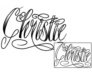 Lettering Tattoo Christie Script Lettering Tattoo