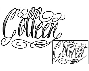Lettering Tattoo Colleen Script Lettering Tattoo