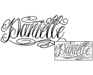 Picture of Danielle Script Lettering Tattoo