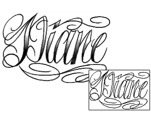 Lettering Tattoo Diane Script Lettering Tattoo